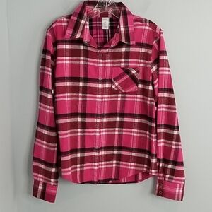WEISSMAN Pink Plaid Flannel with Snaps MA